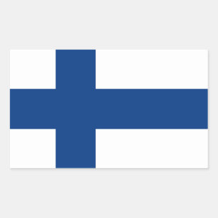 Pegatina Rectangular La bandera de Finlandia - Siniristilippu
