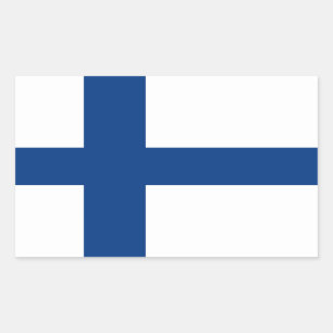 Pegatina Rectangular La bandera de Finlandia - Siniristilippu