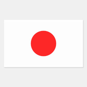 Pegatina Rectangular La bandera de Japón