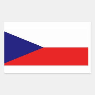 Pegatina Rectangular La bandera de la República Checa