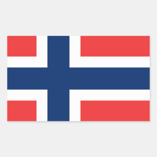 Pegatina Rectangular La bandera de Noruega - Escandinavia