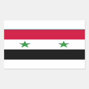 Pegatina Rectangular La bandera de Siria