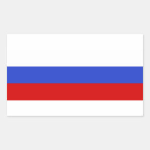 Pegatina Rectangular La bandera del ruso