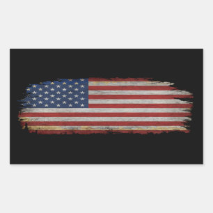 PEGATINA RECTANGULAR LA BANDERA ESTADOUNIDENSE DESTRUYÓ EL REGALO PATRI
