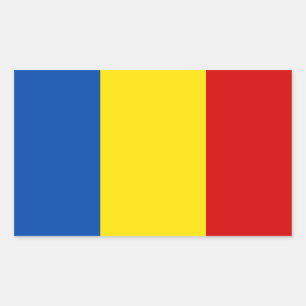 Pegatina Rectangular La bandera rumana