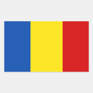 Pegatina Rectangular La bandera rumana