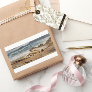 Pegatina Rectangular La caída de Icarus por Alexandre Cabanel