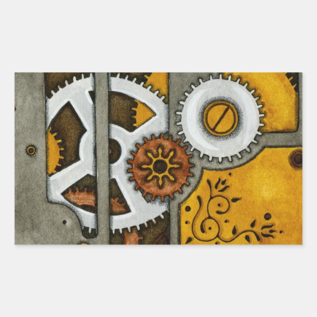 Pegatina Rectangular La caja (Anverso)