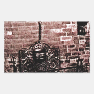 Pegatina Rectangular La chimenea de Stratford-upon-Avon Shakespeare jGi