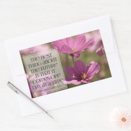 Pegatina Rectangular La cita Inspiradora de Abraham Lincoln "El futuro"