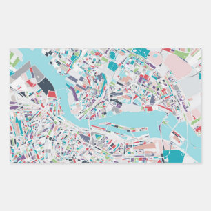 Pegatina Rectangular La ciudad de Amsterdam