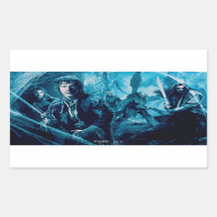 Pegatina Rectangular La compañía en Mirkwood