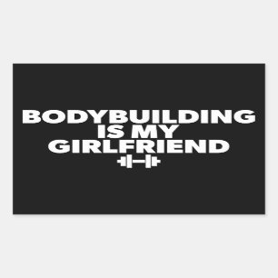 Pegatina Rectangular La construcción del cuerpo es mi novia - Motivació