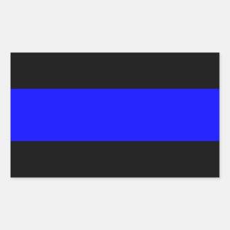 Pegatina Rectangular La delgada línea azul