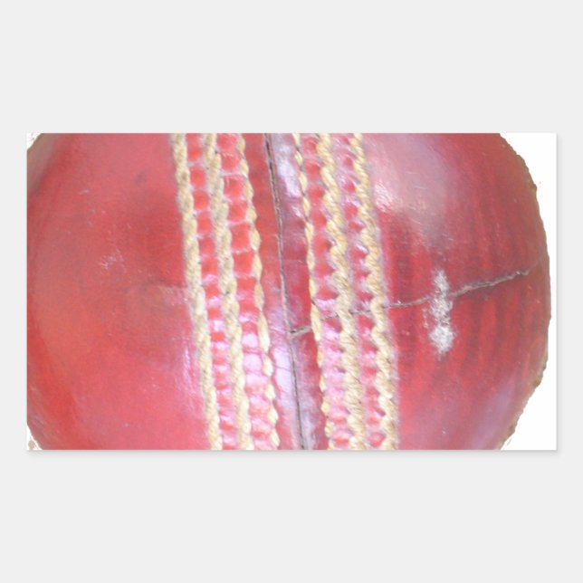 Pegatina Rectangular La esfera del maestro del spin: una pelota de cric (Anverso)