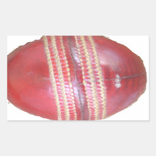Pegatina Rectangular La esfera del maestro del spin: una pelota de cric
