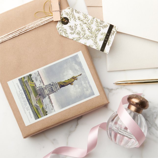 Pegatina Rectangular La Estatua de la Libertad, La Gran Estatua de Bart (Regalar)