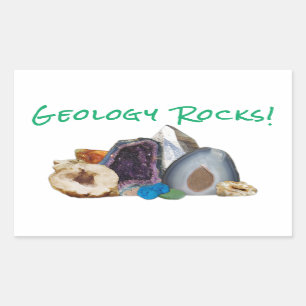 Pegatina Rectangular ¡La geología roca! Pegatinas
