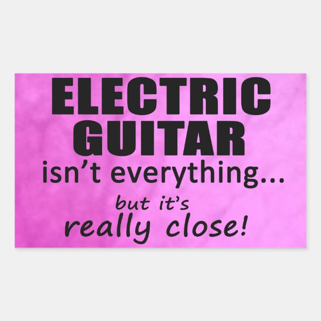Pegatina Rectangular La guitarra eléctrica no es todo un palo rectangul (Anverso)