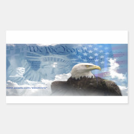 Pegatina Rectangular La libertad no es libre