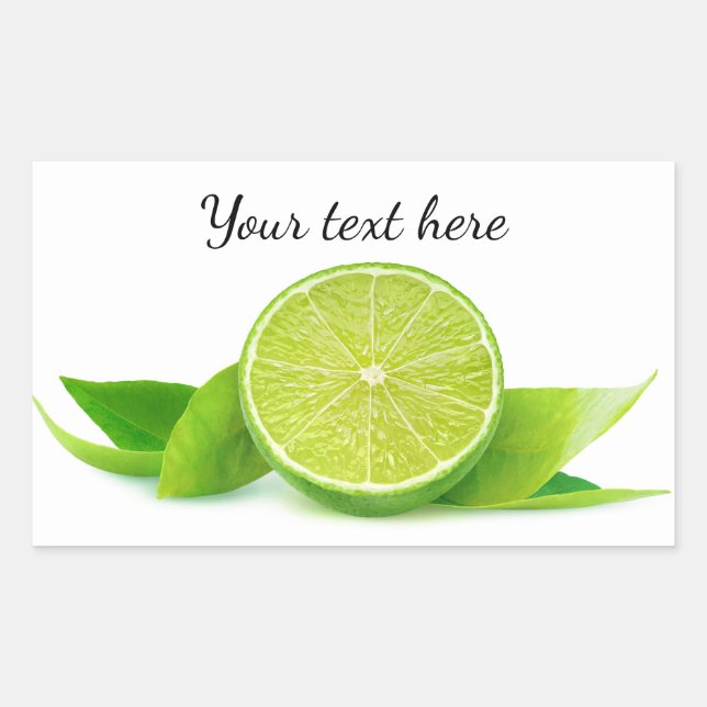Pegatina Rectangular La mitad de lima (Anverso)