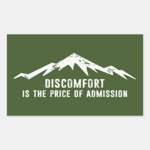 Pegatina Rectangular La Molestia Es El Precio De La Admisión