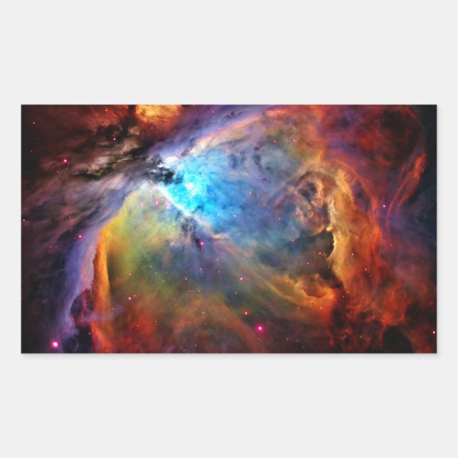 Pegatina Rectangular La nebulosa de Orión (Anverso)