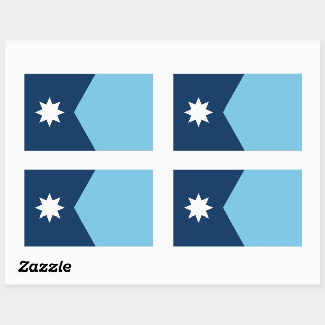 Pegatina Rectangular La nueva bandera del estado de Minnesota (Hoja)