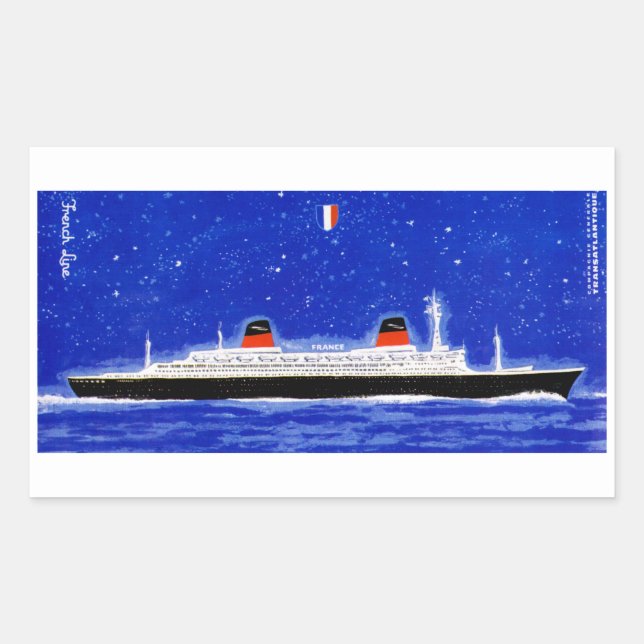 Pegatina Rectangular La nueva Francia de ss (Anverso)