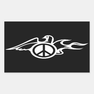 Pegatina Rectangular La paloma de la paz