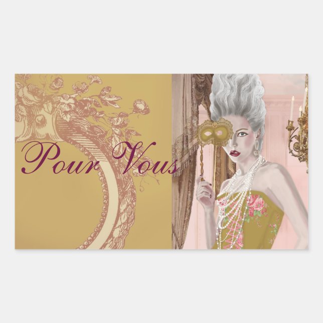 Pegatina Rectangular La pregunta c'est voulez-vous Pour Vous (Anverso)