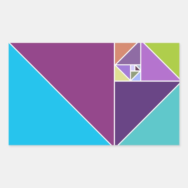 Pegatina Rectangular La relación de oro (Anverso)