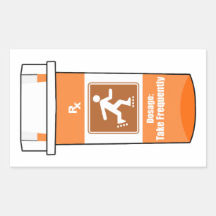 Pegatina Rectangular La Rollerbling es mi droga