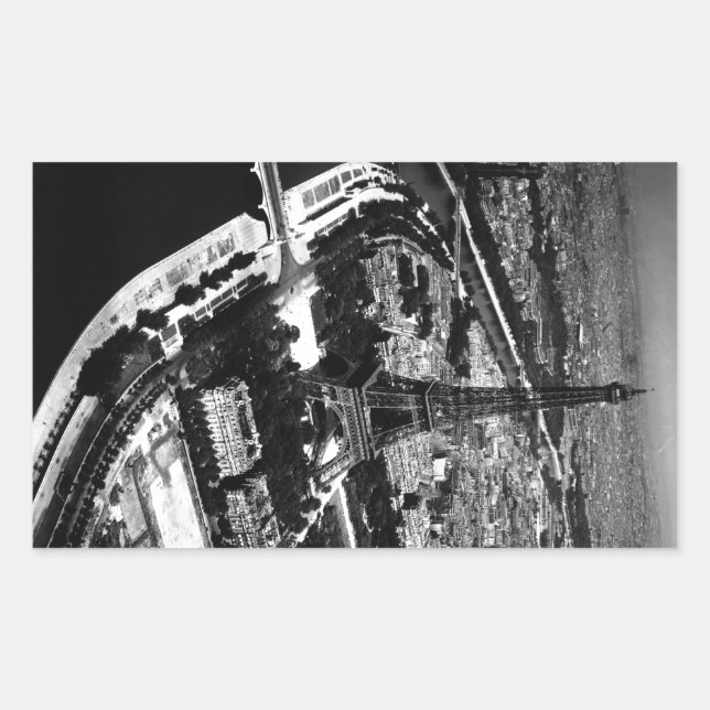 Pegatina Rectangular La Segunda Guerra Mundial liberó París (Anverso)