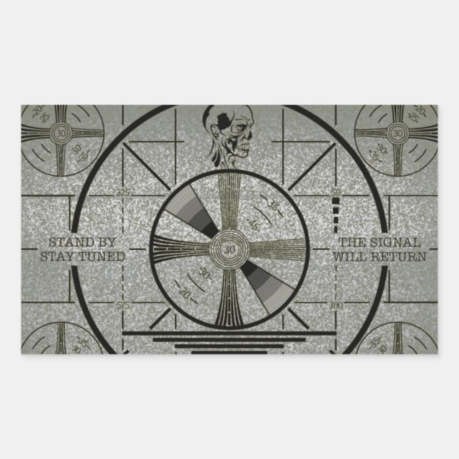 Pegatina Rectangular La señal volverá (Anverso)