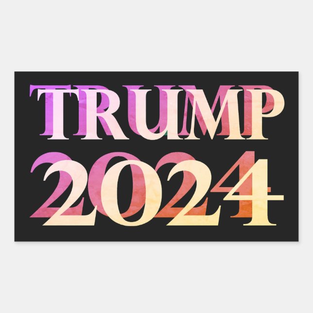 Pegatina Rectangular La sombra de Trump 2024 (Anverso)