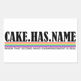 Pegatina Rectangular La tarta tiene nombre 2 - AC