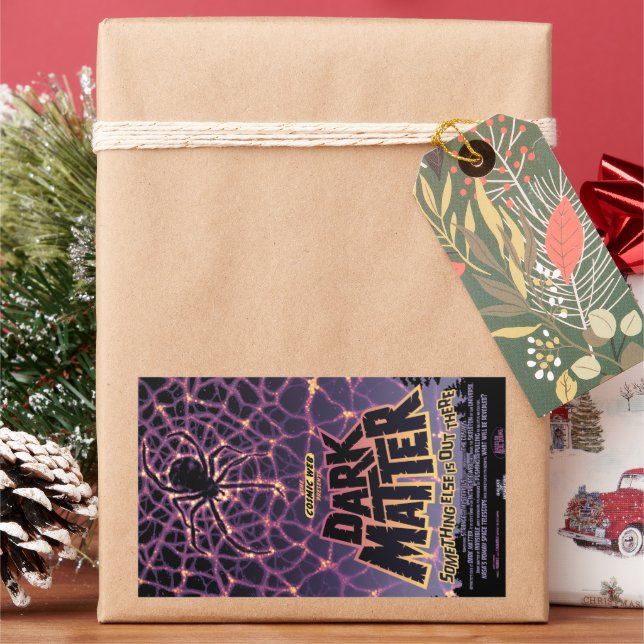 Pegatina Rectangular La telaraña cósmica, la galaxia de Halloween del h (Vacaciones)