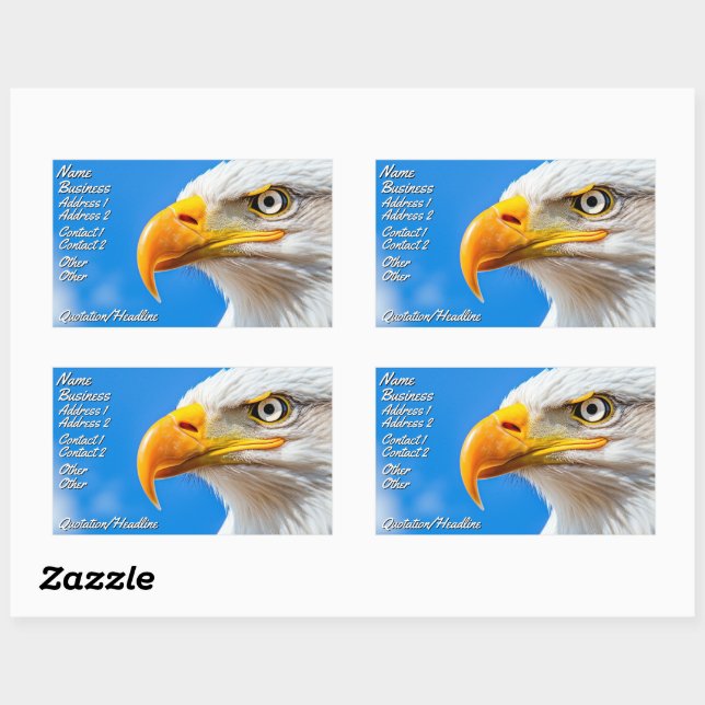 Pegatina Rectangular La tierra de los libres, hogar de los valientes (Hoja)