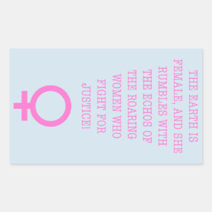 Pegatina Rectangular La Tierra es hembra