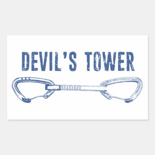 Pegatina Rectangular La Torre del Diablo Escala rápido