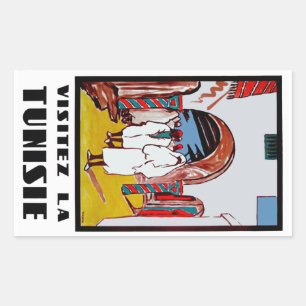 Pegatina Rectangular La Tunisie de Visitez