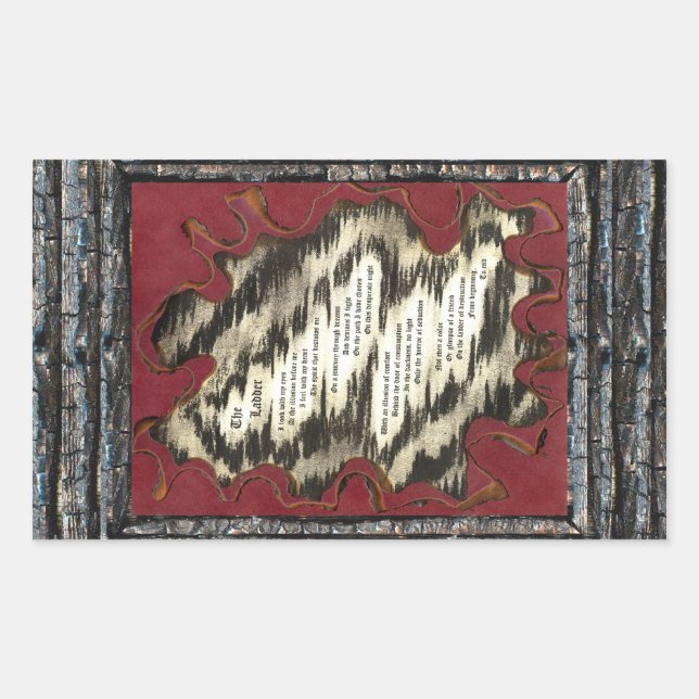 Pegatina Rectangular La vejez (Anverso)