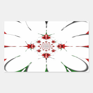 Pegatina Rectangular La vibrante bandera Escudo de la República de Keni