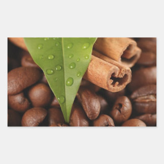 Pegatina Rectangular La vida del café asombroso