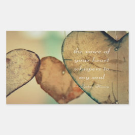 Pegatina Rectangular La Voz De Tus Susurros Del Corazón En Mi Alma