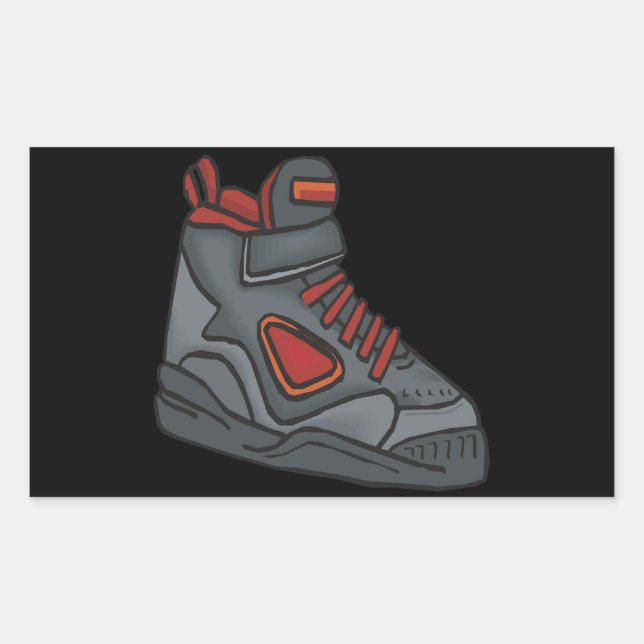 Pegatina Rectangular Lace Em Up (Anverso)