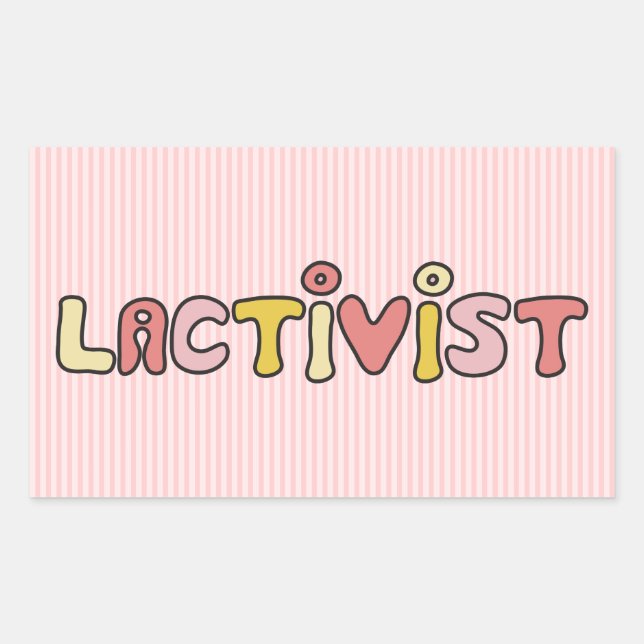 Pegatina Rectangular LActivista (Anverso)