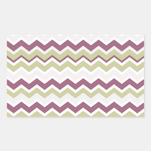 Pegatina Rectangular Ladrillo con monograma de Chevron