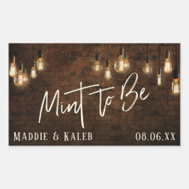 Pegatina Rectangular Ladrillos Industriales Luces Vintage Edison De Col